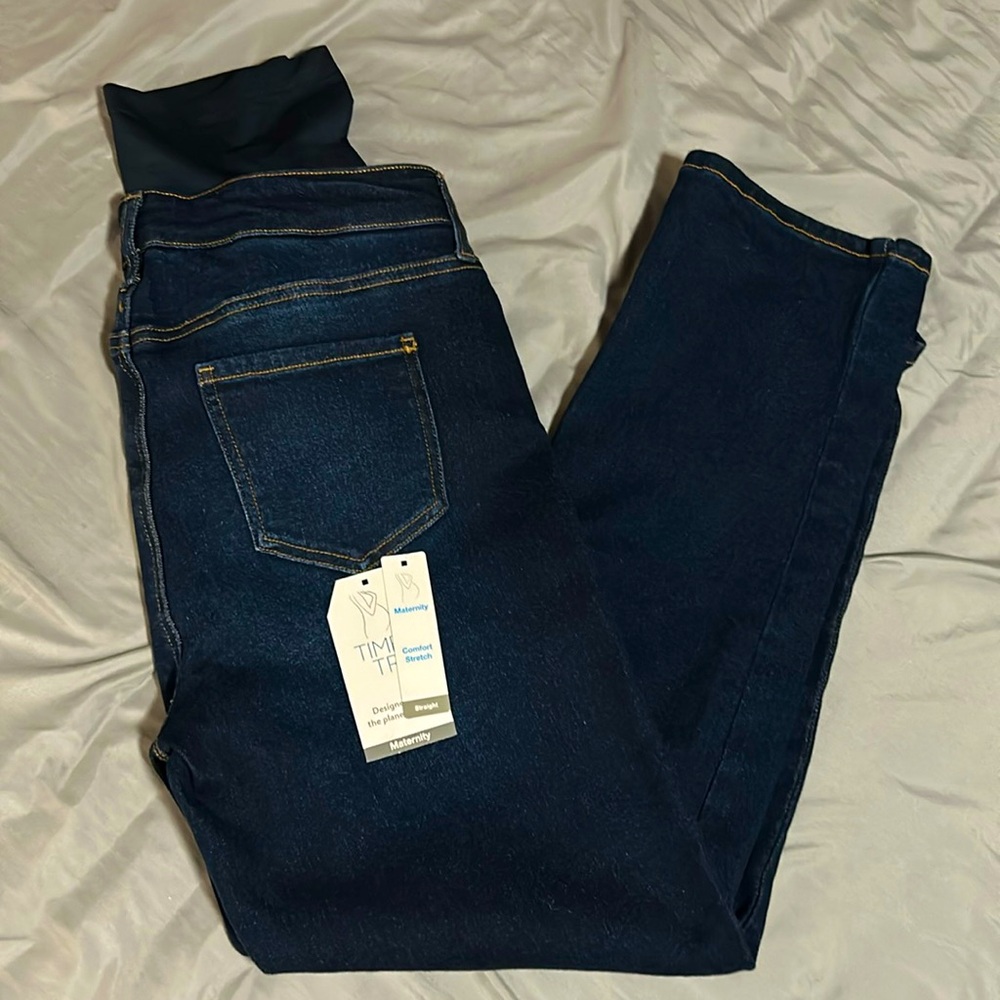 🦋 NEW maternity jeans dark wash denim size small (4-6)